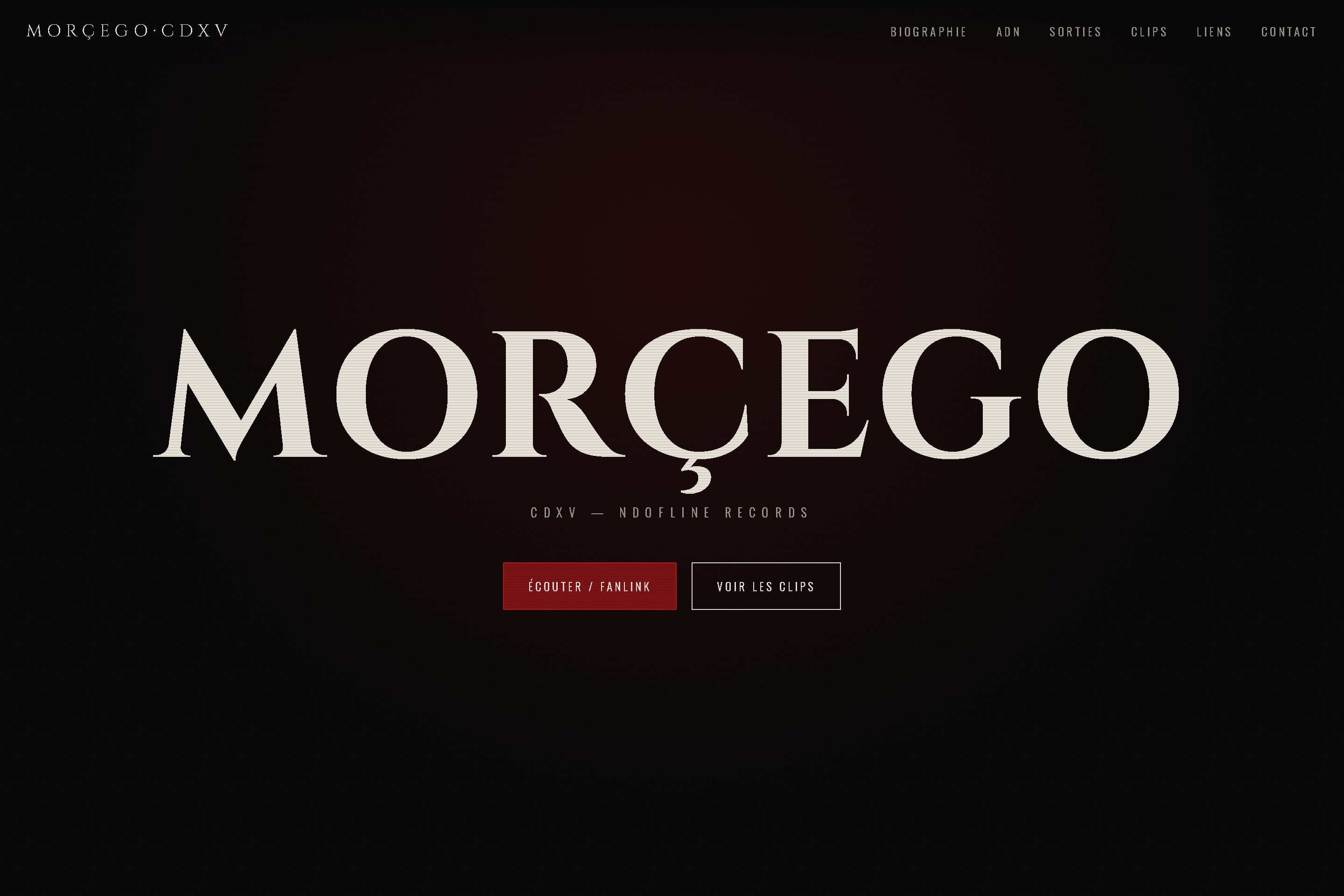 Page d'accueil du site de Morçego